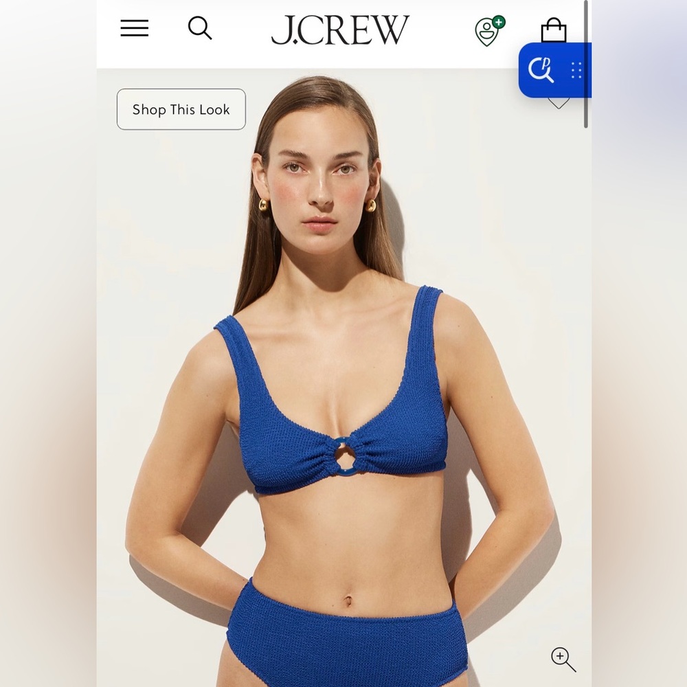 Claudia O-ring scrunchie bikini top & Hallie scrunchie bikini bottom